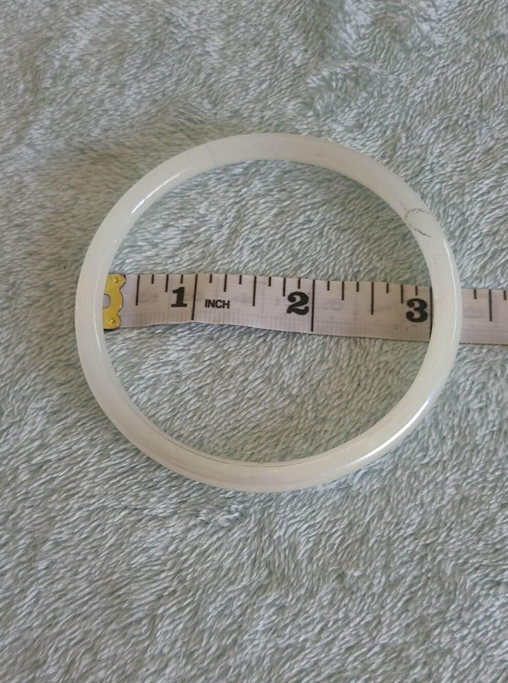 Vintage White Milk Glass Bangle Bracelet